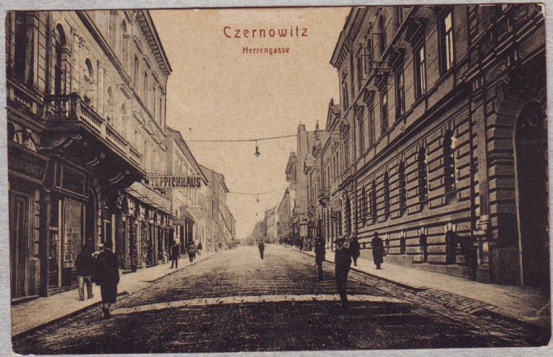 Czernowitz, Herrengasse. Foto: [public domain] via Wikimedia Commons