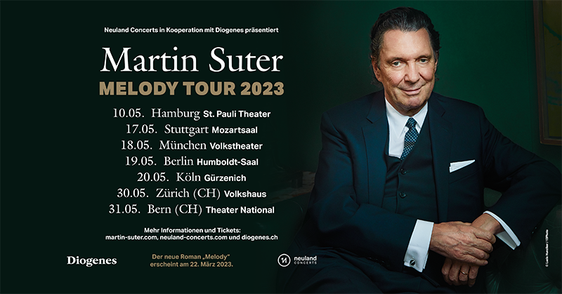 Martin Suters neuer Roman ›Melody‹ 22.3.2023